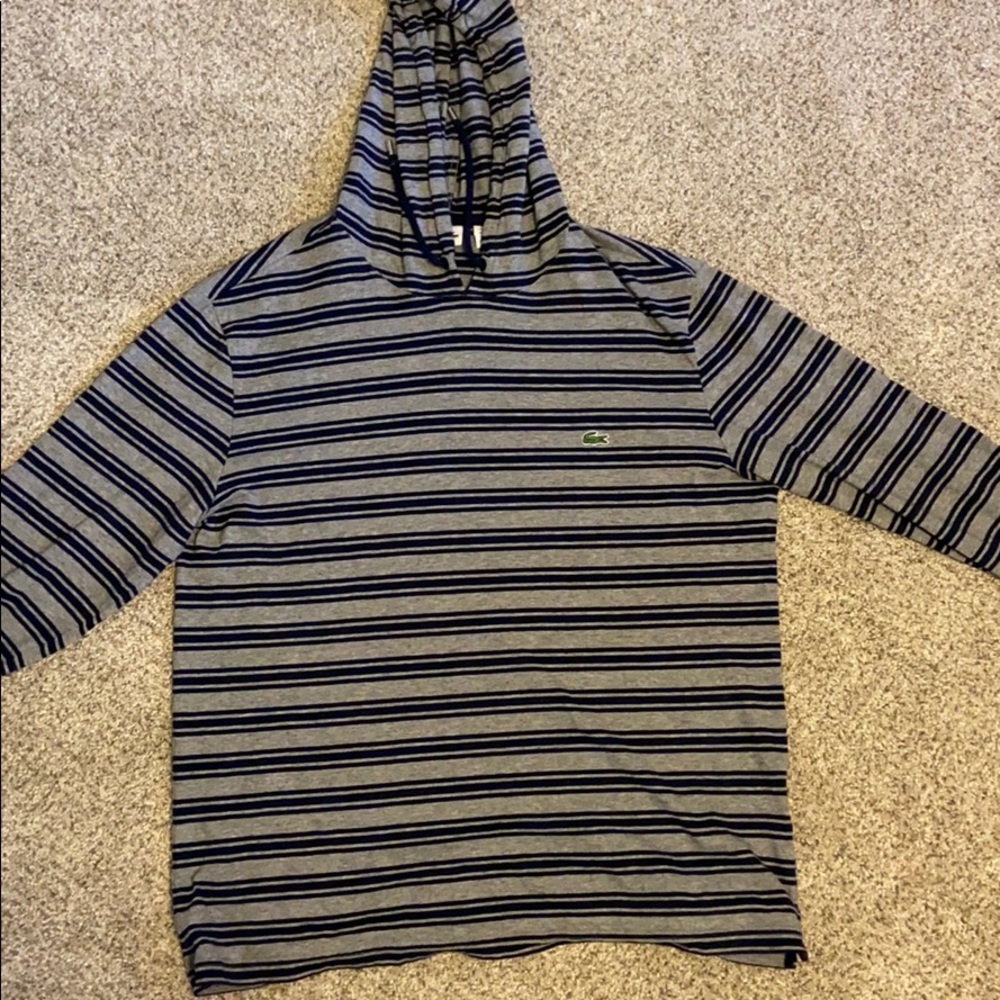 Men’s Lacoste striped long sleeve shirt